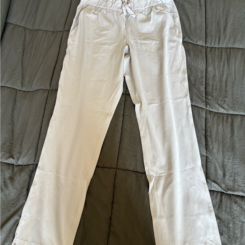 Grey Satin Drawstring Pants